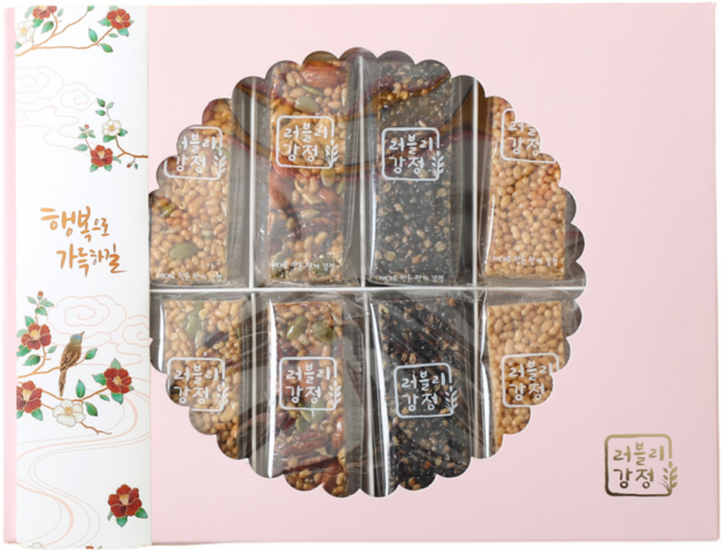 러블리강정 [ 올인원 선물세트 ] 24개입 / 부드러운 수제 에너지바 & 오란다 / 예약발송은 배송 요청사항 기재, 632g, 1세트