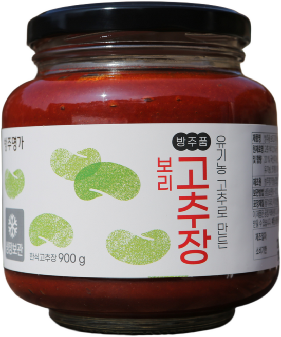 금강송숲 엿기름조청으로 만들어 달지않은 보리고추장 방주품고추장 900g, 1개