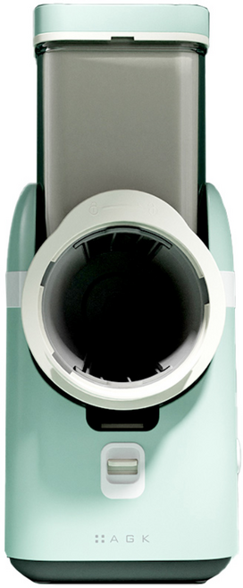 AGK 스빙 오토 슬라이서 전동 만능 채칼 야채 자동 양배추 당근 채썰기 채써는 기계, 1개, 민트