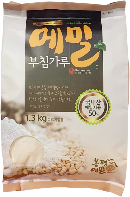 봉평 메밀부침가루( 국산메밀 50% 사용 ), 1개, 1.3kg