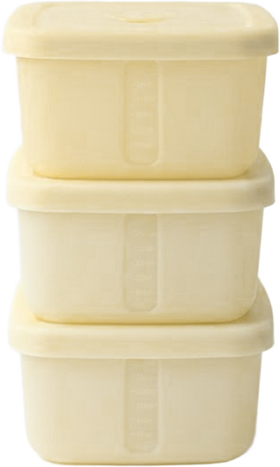 생활애담 실리콘 용기 냉동밥 전자레인지 오븐 600ml, 1세트, 옐로우(600mlX3p)