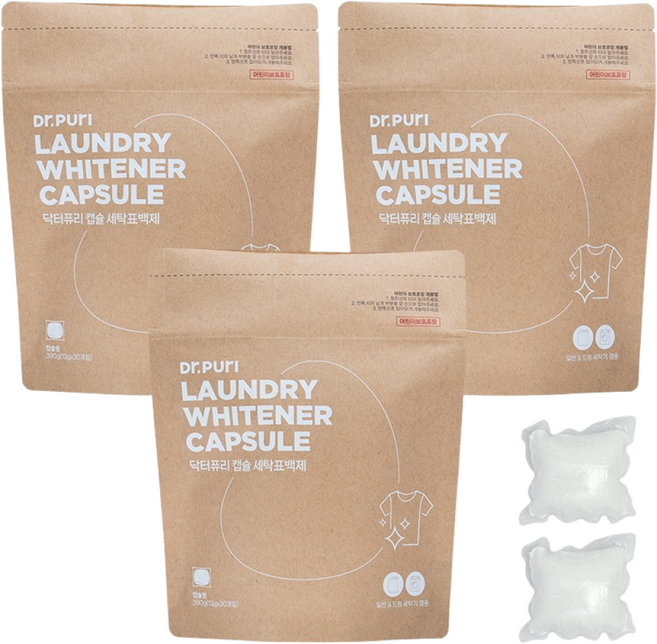 닥터퓨리 고농축 산소계 캡슐표백제, 90개, 13g