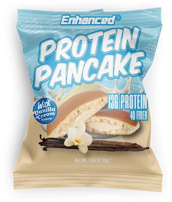 ENHANCED PROTEIN PANCAKE 프로틴 팬케이크 바닐라맛 다이어트빵 단백질 다이어트간식, 55g, 10개 - 쿠팡