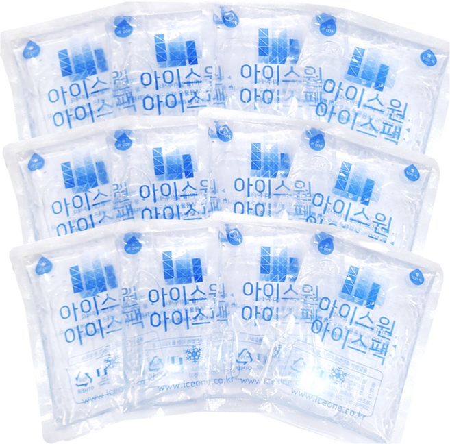 아이스원 워터아이스팩 물아이스팩 택배용 휴대용 아이스팩 완제품 icepack 얼음팩 15x20 54개, 1세트