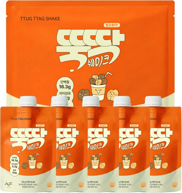 혜인담 식사대용 단백질 쉐이크 뚝딱쉐이크 퐁라떼맛, 5개, 50g