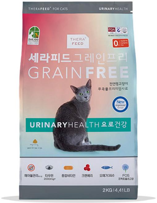 세라피드 고양이 그레인프리 기능성 사료, 유리너리+결석, 2kg, 1개