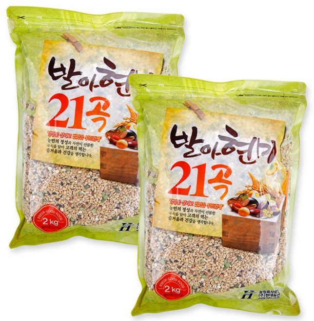 [이잡곡이다] 발아현미 21곡 2kg x 2봉, 2개
