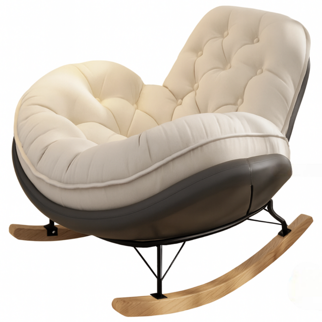 코지무브 편안한 1인용쇼파 패브릭 흔들의자 거실 침실 안락 수유의자 독서쇼파 리클라이너, 1개, 5. 그레이 기본형