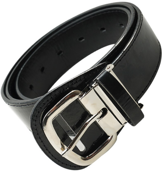 티렉스 에나멜 야구 벨트 유광 스포츠벨트 성인 유소년 조절식 허리띠, 1개, 블랙