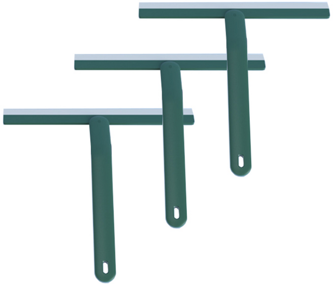 더자카 클리어 플랫 핸드 스퀴지 25 x 25 x 2.5 cm, 그린, Free, 1개, 그린