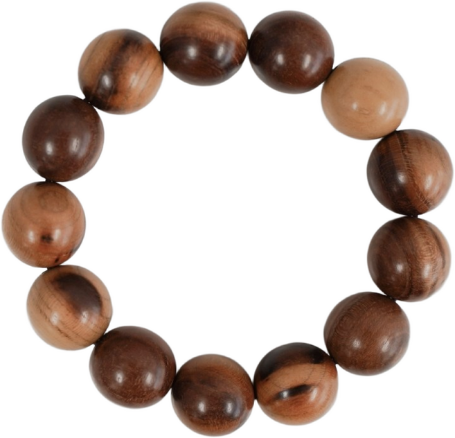 벼락맞은 복숭아 나무 염주 팔찌 벽도목 불교 합장주 행운 액막이 기어봉 단주, 18mm, 1개