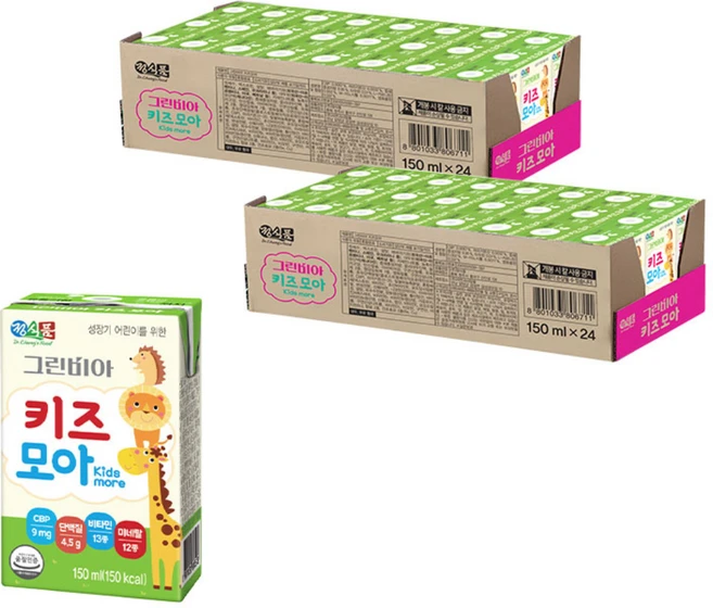 그린비아 키즈모아, 그린비아 기즈모아, 150ml, 48개 - 쿠팡