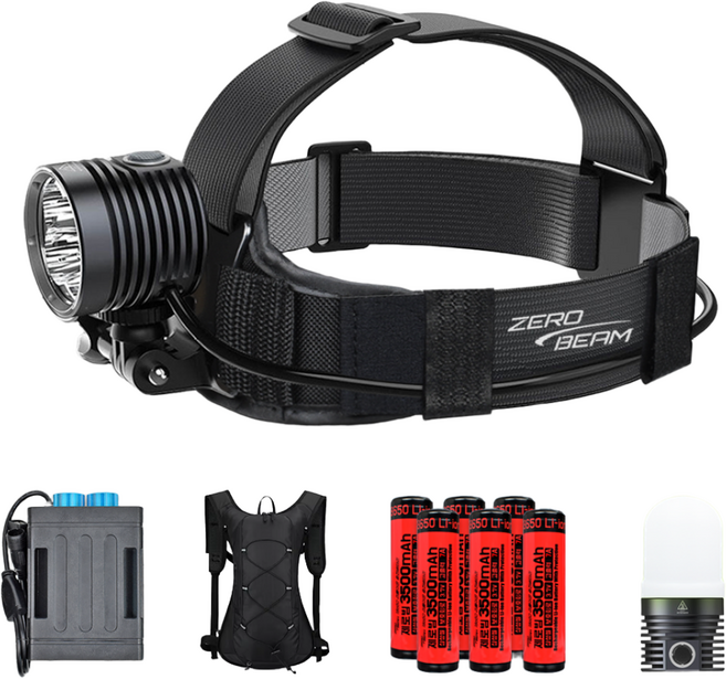 제로빔 H50 해루질 헤드랜턴 광범위 LED 방수랜턴 풀세트, 1개, 블랙