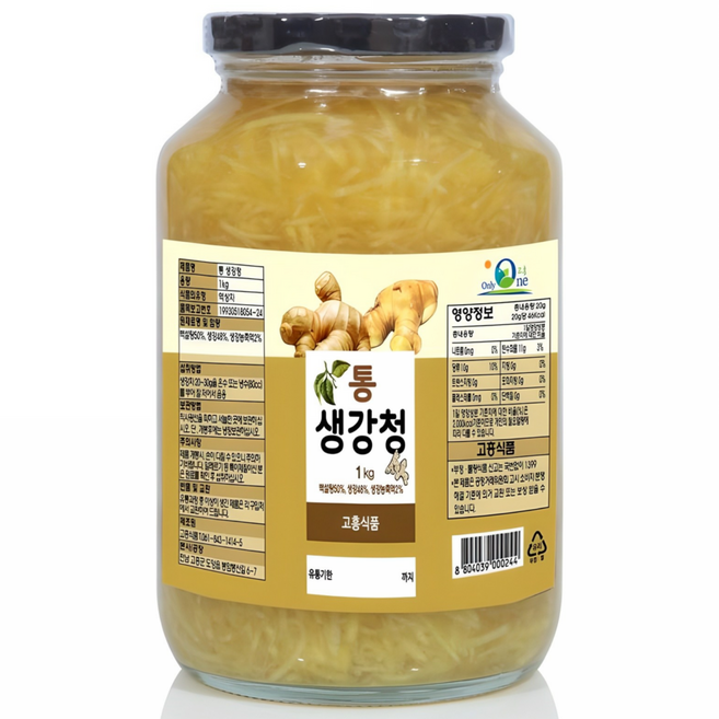 (고흥식품) 화학 첨가물이 없는 100% 통 생강차, 1kg, 1개입, 1개