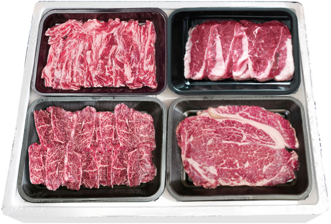 이연한우 1등급 한우 소고기 선물세트 4호 등심 부채 차돌 채끝, 800g, 1개