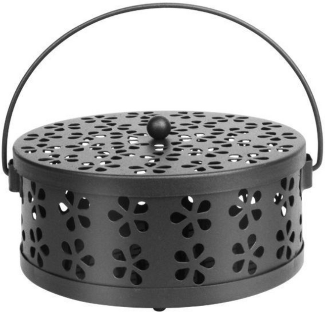 에브리샤인 엔틱 캠핑 모기향 거치대, 블랙, 2세트