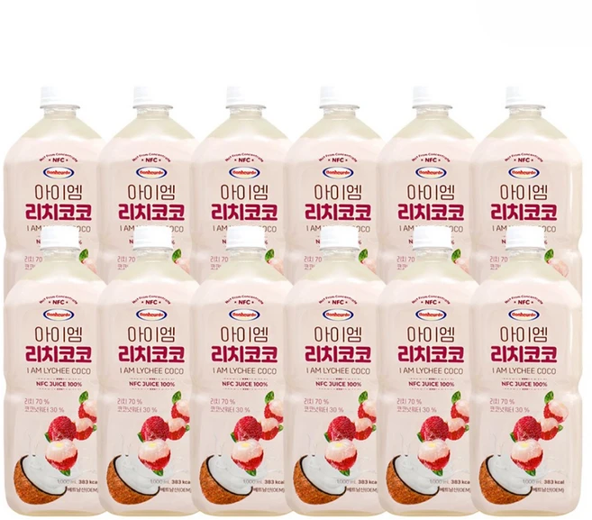 보넬드 아이엠 리치코코 NFC 착즙주스, 12개, 1L - 쿠팡