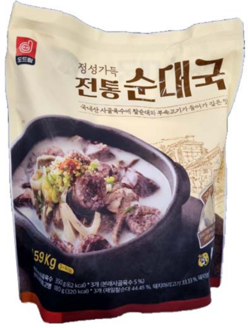 도드람 전통순대국 530gx3입, 530g, 3개