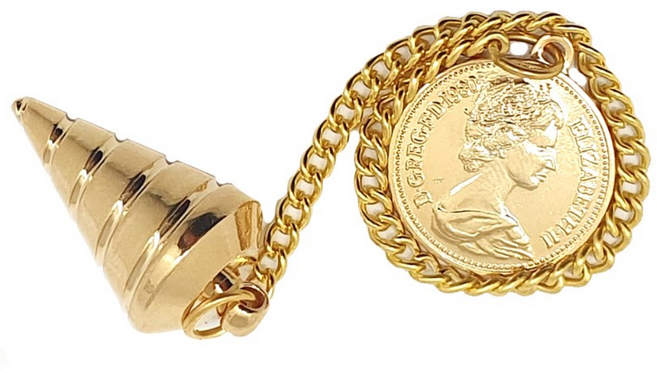 풍수백화점 용오름 중형 도금 수맥추 펜듈럼 탐지기 수맥탐사추, 1개