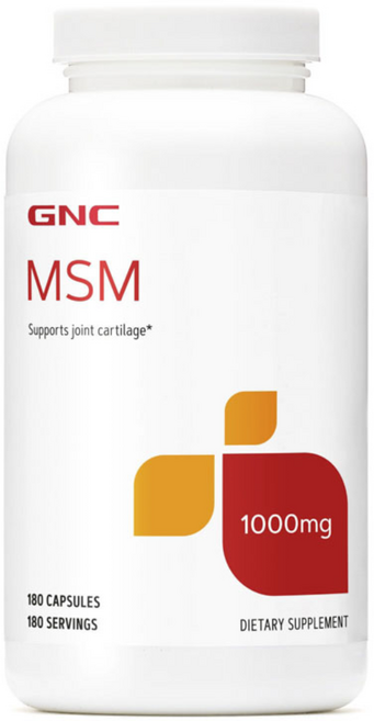 GNC MSM 1000mg 무설탕 캡슐, 180정, 1개