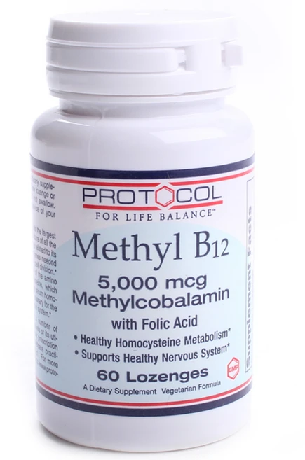 프로토콜포라이프밸런스 메틸코발라민 B-12 5000mcg 로젠지 글루텐 프리, 60개입, 1개 - 쿠팡