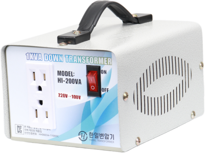 1k 220-110 다운변압기 / 한일트랜스/도란스/ 외국제품을 한국에서 사용, 한일트랜스 1K 110V 다운변압기 승압 트랜스국내사용, 1개
