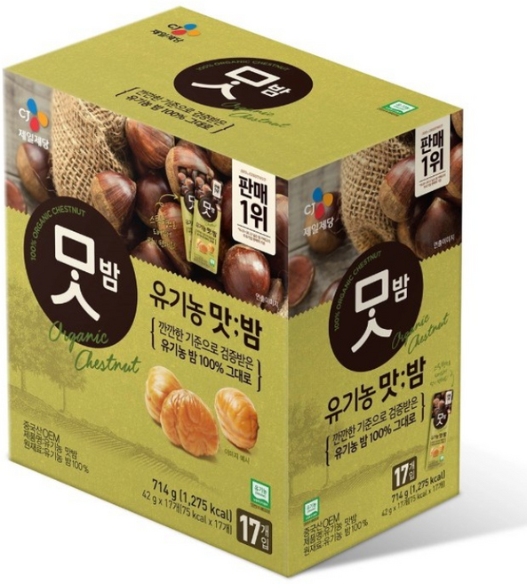 CJ맛밤 유기농 맛밤, 714g, 1개