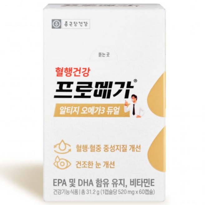 종근당건강 프로메가 알티지 오메가3 듀얼 60캡슐, 1정, 1개