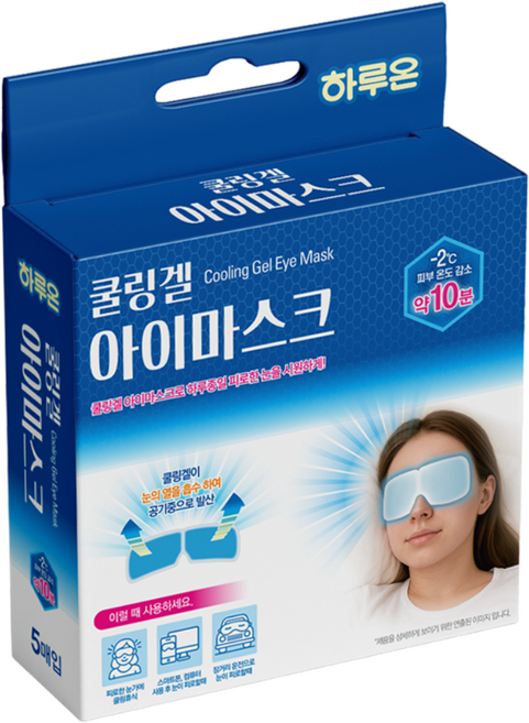 하루온 쿨링겔 아이마스크, 5매입, 1개