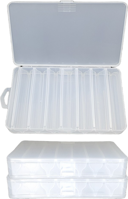 쎈피싱 양면 14구 에기케이스 태클박스, 3개, 투명