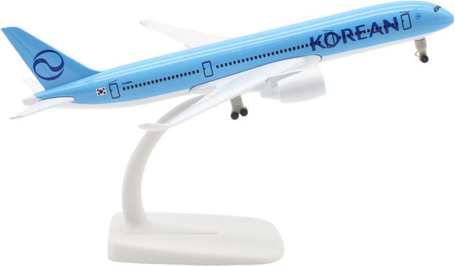 JJC 비행기 모형 16cm 1:400 ~ 20cm 1:300 다이캐스트 장식용 소형 모형항공기, 1개, 신도장 대한한공 A350- 1:300 - 20cm