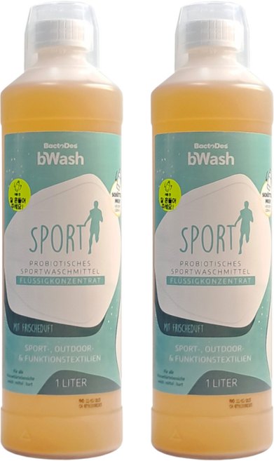 박토데스 비워시(bWash) 스포츠세탁세제 1L 2개 운동복 요가복 레깅스 속옷 땀냄새제거 프로바이오틱스세제