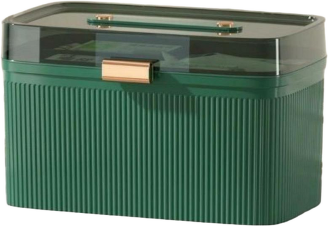 라베니처 가정용 구급 2단 의약품 정리함 특대, 딥그린, 1개