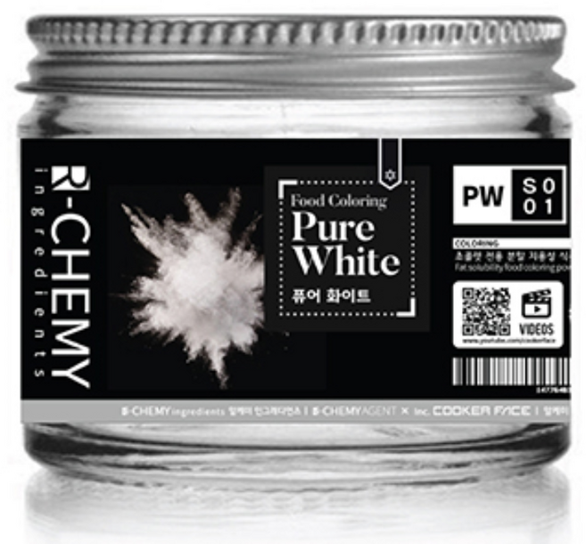 프로 패스츄리 초콜릿색소 100g / 화이트(유지 오일 포함)지용성 색소 컬러 (파우더타입), 1개