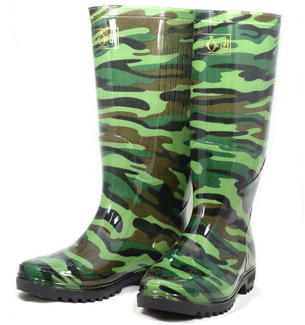 펭귄 얼룩무늬 고무 장화 작업 농사 미끄럼방지