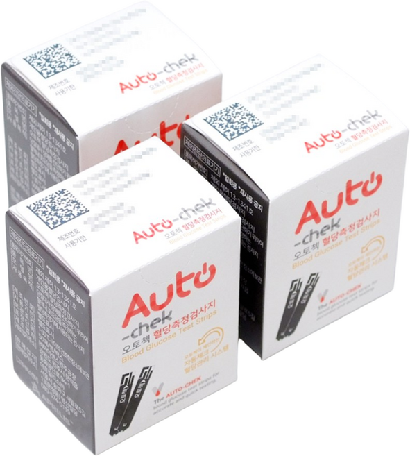 오토첵 혈당시험지 3박스 총 150매, 3개
