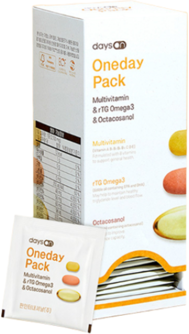 데이즈온 원데이팩 멀티비타민 앤 알티지오메가3 앤 옥타코사놀, 63g, 1개