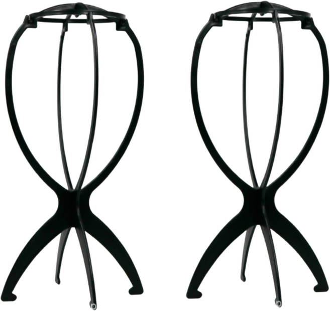 1+1 스탠드형 가발 전용 진열 거치대, 블랙,블랙, 2개