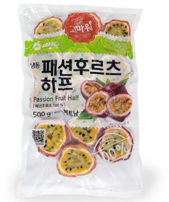 냉동 패션후르츠 하프컷, 6개, 500g