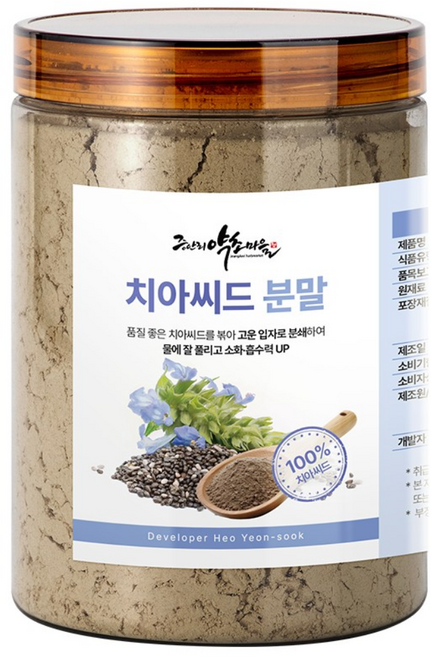 순수 치아씨드 미세분말 가루, 1개, 300g