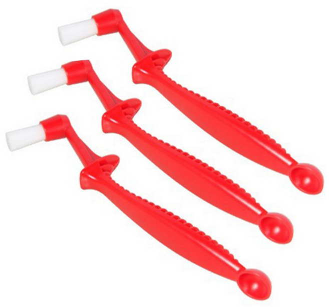 예스마켓 커피 기계 에스프레소 머신 청소 브러쉬 세척솔 1+1+1, 3개, 레드