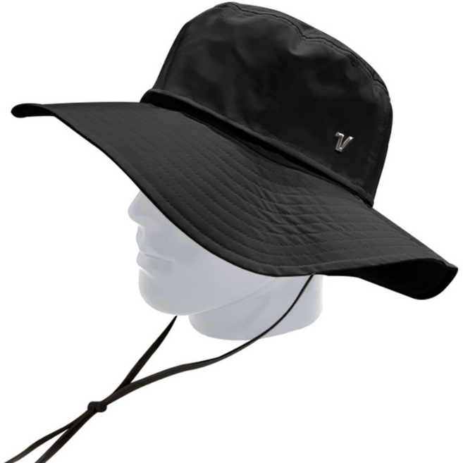 볼빅 골프 벙거지모자 프리미엄 사파리 골프모자 남녀공용 햇빛가리개 썬캡, 1개, 블랙