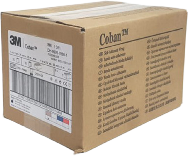 3M 압박붕대 자가접착붕대 압박붕대 탄력붕대 코반 1581 30개입, 1개