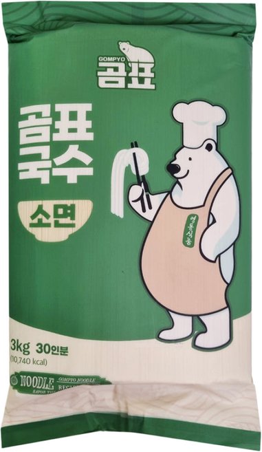 곰표국수 소면 영동식품 국수명가 40년전통, 3kg, 1개