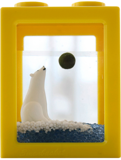 세남자바스켓 국산 마리모 키우기 4구 북극의꿈 DIY 블럭 세트, 북극곰+4구블럭(멜란지옐로우), 1개