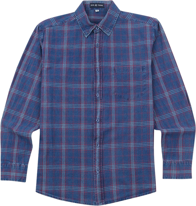 쟌피엘 남성 춘추용 면 체크/스트라이프 긴팔 남방 셔츠 YD-2735