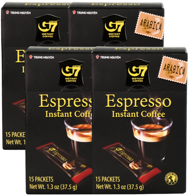 G7 에스프레소 인스턴트 커피믹스, 2.5g, 15개입, 4개