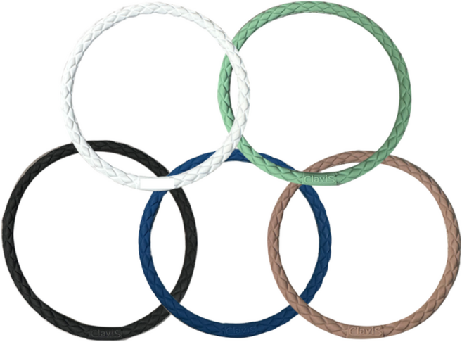 클라비스 리쥬링 건강팔찌 발찌 근육통완화 네오디뮴 자기장 의료기기, 리얼 블랙, S(18cm), 1개