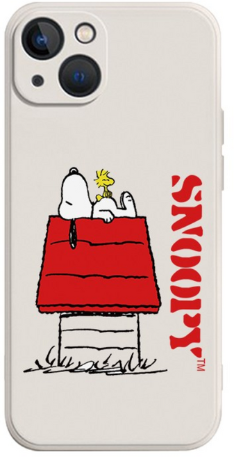 고전적 피너츠 스누피 폰게이스 아이폰과 갤럭시 실리콘 슬림 케이스