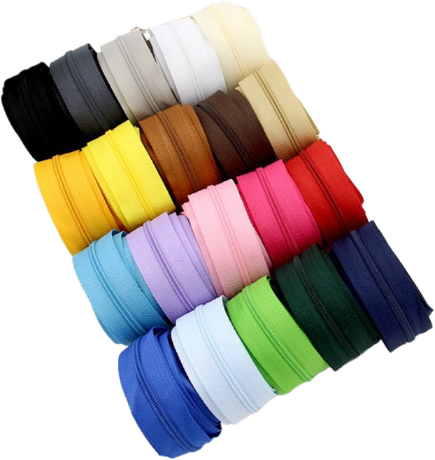 (4야드) 컬러팝 3호 홈패션코일롤지퍼 슬라이더 6개포함, 1개, 화이트